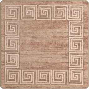 vidaXL Χαλί Runner MARSA Μπεζ και χρυσό 100 x 100 cm Πολυέστερ και PVC