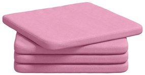 vidaXL Μαξιλάρια καθισμάτων 4 pcs Ροζ 40 x 40 x 3 cm ύφασμα