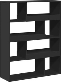 vidaXL Βιβλιοθήκη Μαύρη 100x33x125,5 εκ. από Επεξεργασμένο Ξύλο