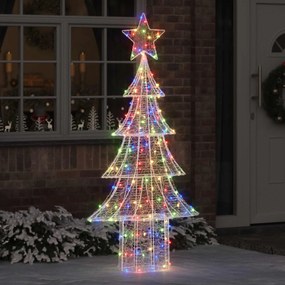 vidaXL Χριστουγεννιάτικο Δέντρο 240 LED Πολύχρωμο 180 cm Ακρυλικό