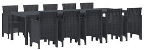 vidaXL Σέτ φαγητού για κήπο 11 pcs Ανθρακί Πλαστικό