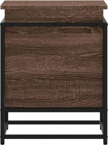 vidaXL Κουτί Αποθήκευσης με Καφέ Δρυς 40x40x51,5 εκ. Επεξ. Ξύλο