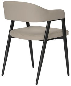 Πολυθρόνα Sezan pakoworld pu σε γκρι-μπεζ απόχρωση 56x55x78εκ