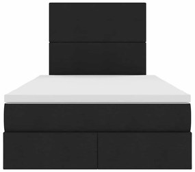 vidaXL Κρεβάτι με αποθηκευτικό χώρο και στρώμα Μαύρο 120 x 200 cm