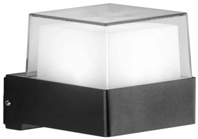 POWERTECH LED φωτιστικό τοίχου HLL-0157, 7W, 4000K, 560lm, IP65, μαύρο