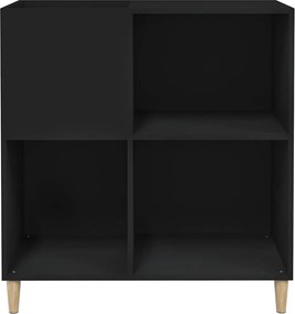 vidaXL Δισκοθήκη Μαύρη 84,5 x 38 x 89 εκ. από Επεξεργασμένο Ξύλο