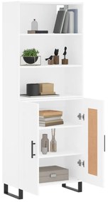 vidaXL Ντουλάπι Λευκό 69,5x34x180 εκ. από Επεξεργασμένο Ξύλο