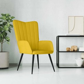 vidaXL Πολυθρόνα Relax Κίτρινο Μουσταρδί Βελούδινη
