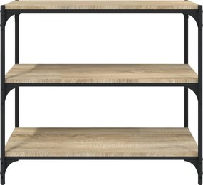 vidaXL Βιβλιοθήκη Sonoma Δρυς 80x33x70,5 εκ. Επεξεργ. Ξύλο &amp; Ατσάλι