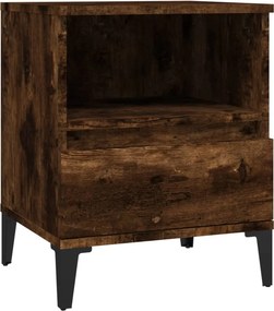 vidaXL Κομοδίνο Καπνιστή Δρυς 40x35x50 εκ.