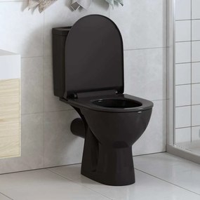 VidaXL Κάλυμμα Λεκάνης με Soft Close & Quick Release Μαύρο