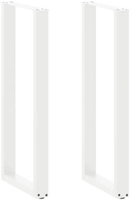 vidaXL Πόδια Τραπεζιού Μπαρ σε Σχήμα U 2 τεμ. Λευκά 50x (110-111) εκ. Ατσάλι