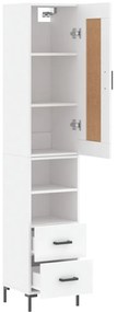 vidaXL Ντουλάπι Λευκό 34,5 x 34 x 180 εκ. από Επεξεργασμένο Ξύλο
