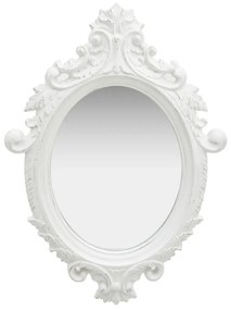 Καθρέφτης Τοίχου με Στιλ Castle Λευκός 56 x 76 εκ. - Λευκό