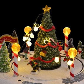 vidaXL Διακόσμηση Χριστουγεννιάτικου Χωριού Πολύχρωμο Πλαστικό