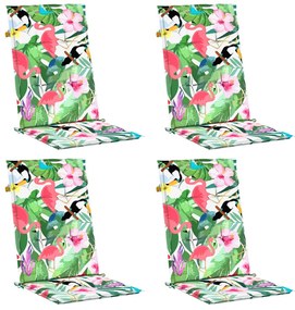 vidaXL Μαξιλάρια Καρέκλας με Ψηλή Πλάτη 4 τεμ. Πολύχρωμα Υφασμάτινα