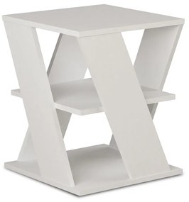 Βοηθητικό τραπέζι Cyclo pakoworld χρώμα λευκό 55x55x55εκ