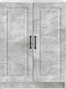 vidaXL Πλαϊνό γραφείο Γκρι Σκυροδέματος 66 x 34,5 x 87 εκ.