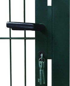 vidaXL Πόρτα Περίφραξης 2D (Μονή) Πράσινη 100x120 εκ.
