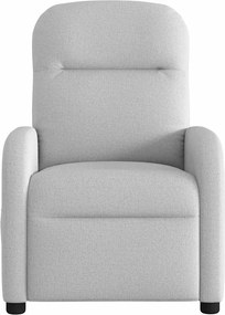 vidaXL καρέκλα ανάκλισης μασάζ Cloud Grey Fabric