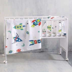 Σεντόνια Βρεφικά Astronio (Σετ 3τμχ) Multi Ρυθμός Cradle 120x160cm 100% Cotton