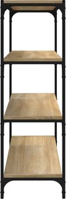 vidaXL Βιβλιοθήκη Sonoma Δρυς 100x33x100 εκ. Επεξεργ. Ξύλο &amp; Ατσάλι