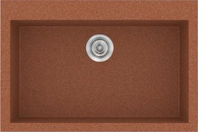 Νεροχύτης Κουζίνας Sanitec Classic 338 Ένθετος 70x50 εκ. Granite Terracotta