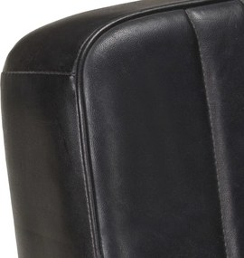 vidaXL Πολυθρόνα «Πρόβολος» Μαύρη Γνήσιο Δέρμα