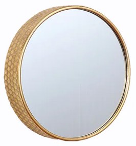 Καθρέπτης Τοίχου Μεταλλικός Χρυσός Art Et Lumiere Φ30x8,5εκ. 10994