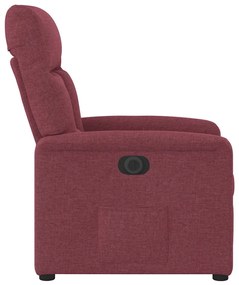 vidaXL Πολυθρόνα Ανακλινόμενη Ηλεκτρική Μπορντό Υφασμάτινη