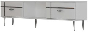 Έπιπλο Τηλεόρασης Line 475OLV3062 150x29,6x40,6cm White-Silver