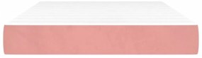 vidaXL Στρώμα με Pocket Springs Ροζ 120x200x20 εκ. Βελούδινο