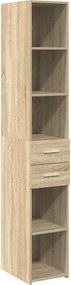 vidaXL Ντουλάπι Αποθήκευσης Στενό Δρυς 30x42,5x225 εκ. Επεξεργ. Ξύλο