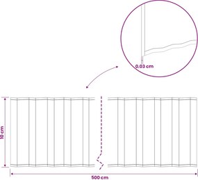 vidaxl Περίγραμμα γκαζόν 5 μ x 10 εκ Γαλβανισμένος Χάλυβας Ασημί