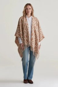 Γυναικείο πόντσο Gant G PATTERN Caramel Beige