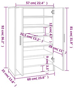 ΠΑΠΟΥΤΣΟΘΗΚΗ SONOMA ΔΡΥΣ 60 X 35 X 92 ΕΚ. ΑΠΟ ΜΟΡΙΟΣΑΝΙΔΑ 808930