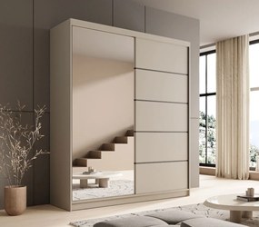 Ντουλάπα Shelvia 180 συρόμενη -Cashmere