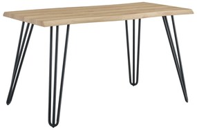 Τραπέζι Τραπεζαρίας ArteLibre BRANWELL Sonoma/Μαύρο Μέταλλο/Μοριοσανίδα 120x60x77.5cm