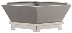 vidaXL Εστία Φωτιάς Εξαγωνική 75x75x28 εκ. Ανοξείδωτο Χάλυβα