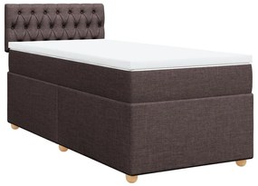 ΚΡΕΒΑΤΙ BOXSPRING ΜΕ ΣΤΡΩΜΑ ΣΚΟΥΡΟ ΚΑΦΕ 90X200 ΕΚ. ΥΦΑΣΜΑΤΙΝΟ 3286573