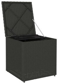 vidaXL Κουτί Μαξιλαριών Μαύρο 50 x 50 x 50 cm συνθετικό ρατάν