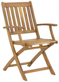 Πολυθρόνα Mobie pakoworld πτυσσόμενη ξύλο ακακίας φυσικό 56x61x89εκ Model: 282-000014