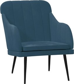 vidaXL Πολυθρόνα Μπλε 63 x 76x 80 εκ. Βελούδινη