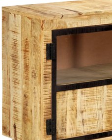 vidaXL Μπουφές Καφέ/Μαύρο 160x30x80 εκ. Μασίφ Ακατέργαστο Ξύλο Μάνγκο
