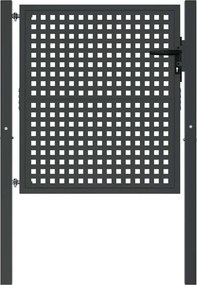 vidaXL Πόρτα Κήπου Ανθρακί 100x100 εκ. Ατσάλι