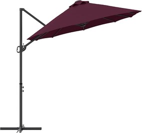 vidaXL Ομπρέλα ηλίου Βεραμάν Κόκκινο 372 x 198 x 243 εκ