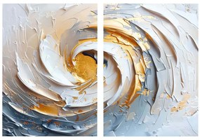 Πίνακας Καμβάς (Σετ 2Τμχ) 833HRC1107 80x120cm Multi Wallity Κάθετοι Ξύλο, Καμβάς