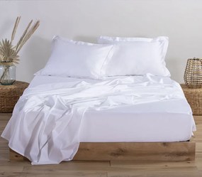 Σεντόνι Υπέρδιπλο Βαμβακοσατέν Elements White 240x270 - Nef-Nef Homeware