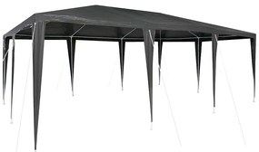 vidaXL Σκηνή Πάρτυ Γκρι και Λευκό 600 x 400 x 266 εκ