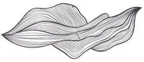 Διακοσμητικό Τοίχου Swirl A 032341 113x4x59cm Mat Grey Μέταλλο